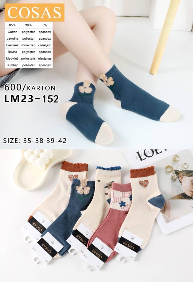 Skarpety damskie Roz 35-42, Mix kolor Paczka 40 szt 1